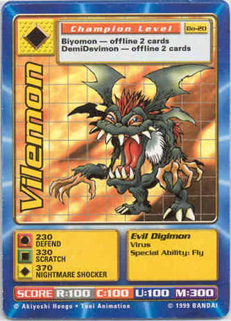 Digimon Card Game Vilemon BT2-072 C NM