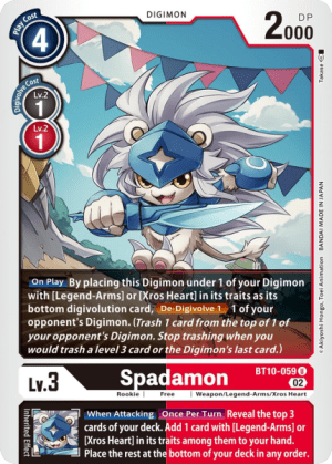 Spadamon Bt10 059 Digimon Card Database