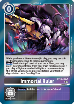 Immortal Ruler (BT10-104) - Digimon Card Database