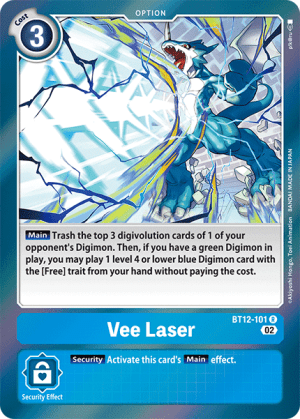 Card: Vee Laser