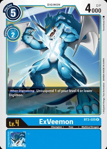ExVeemon (BT3-025) - Digimon Card Database
