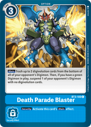 Death Parade Blaster (BT3-100) - Digimon Card Database