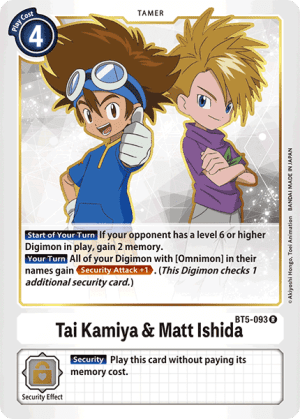 Card: Tai Kamiya & Matt Ishida