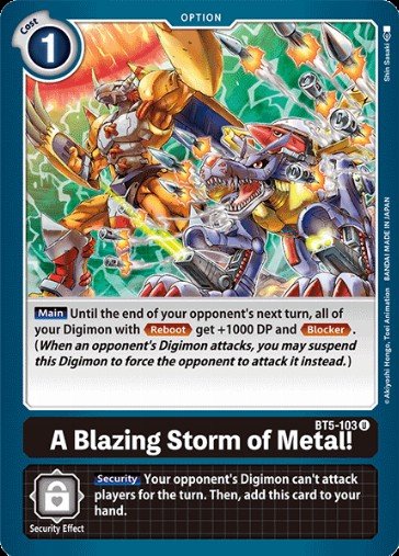 Card: A Blazing Storm of Metal!