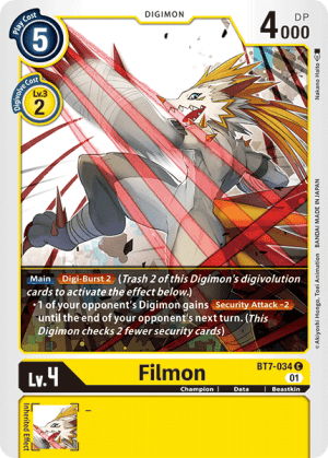 Filmon Bt7 034 Digimon Card Database