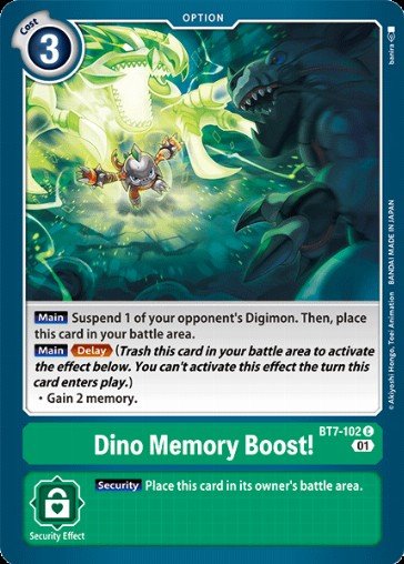 Dino Memory Boost! (BT7-102) - Digimon Card Database