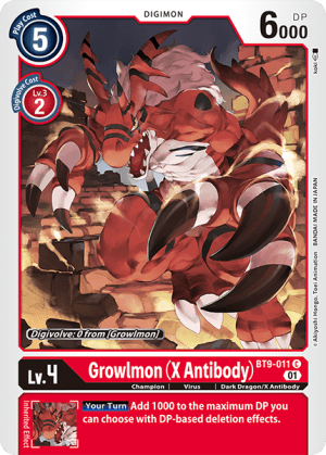 Card: Growlmon (X Antibody)