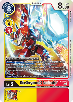 Card: RizeGreymon (X Antibody)