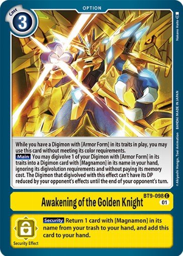 Card: Awakening of the Golden Knight