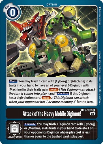 Card: Attack of the Heavy Mobile Digimon!