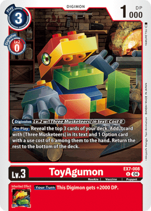 ToyAgumon (EX7-008) - Digimon Card Database - DigimonCard