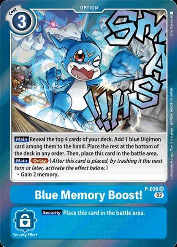 Blue Memory Boost! (P-036) - Digimon Card Database