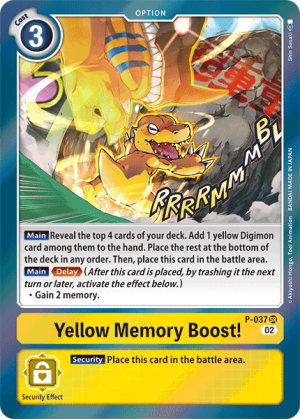 Card: Yellow Memory Boost!