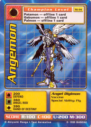 Angemon x1 BT1-055 Rare Digimon TCG Singles NM