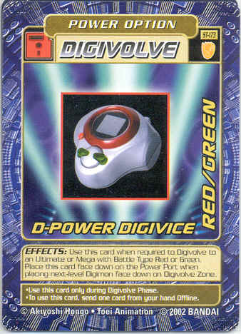 Card: D-Power Digivice Red/Green