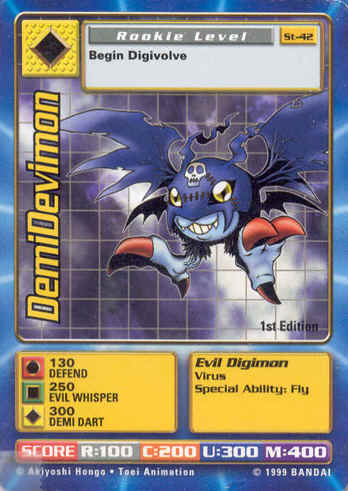 BANDAI DIGIMON CARD ST-42 DEMIDEVIMON-GREAT CONDITION-FREE COMBINED SHIPPING
