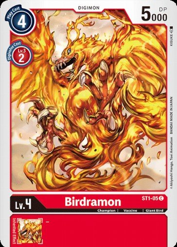 4x Birdramon BT1-017 U Digimon TCG NEAR MINT 