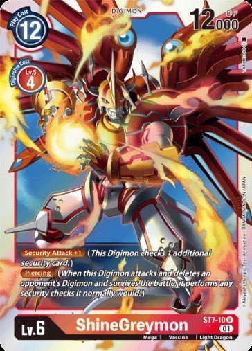 ShineGreymon-BT4-020 Digimon Card Game R 
